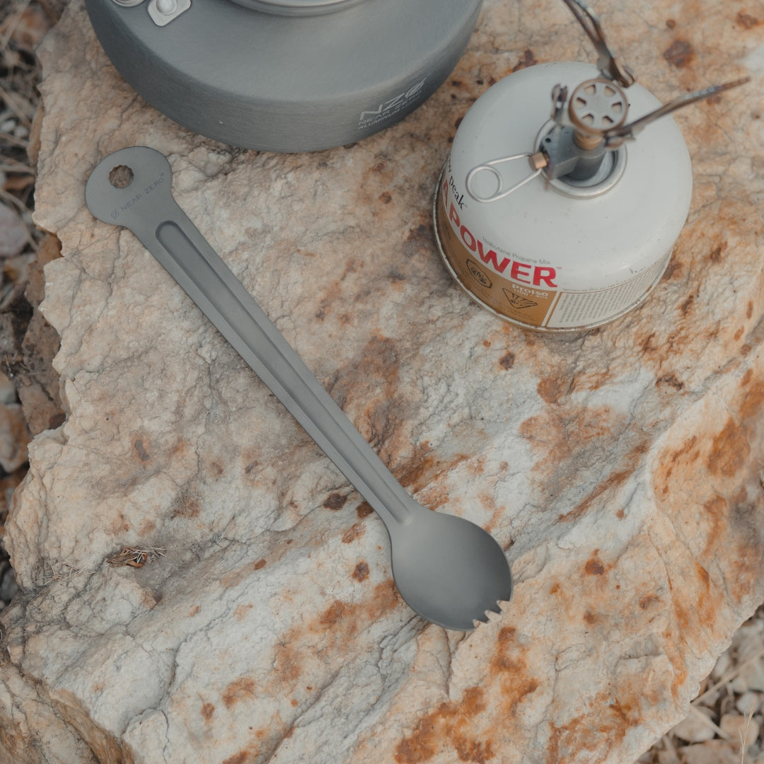 Ultralight Titanium Long‑Handled Spork – Backpacking & Camping Utensil