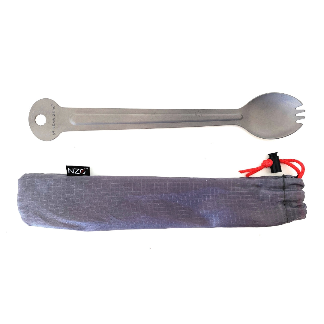 Ultralight Titanium Long‑Handled Spork – Backpacking & Camping Utensil