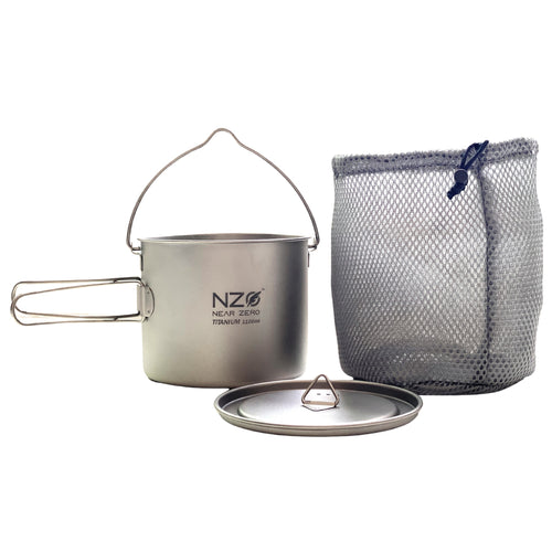 1100 ml Ultralight Titanium Cooking Pot – Backpacking & Outdoor Cookware