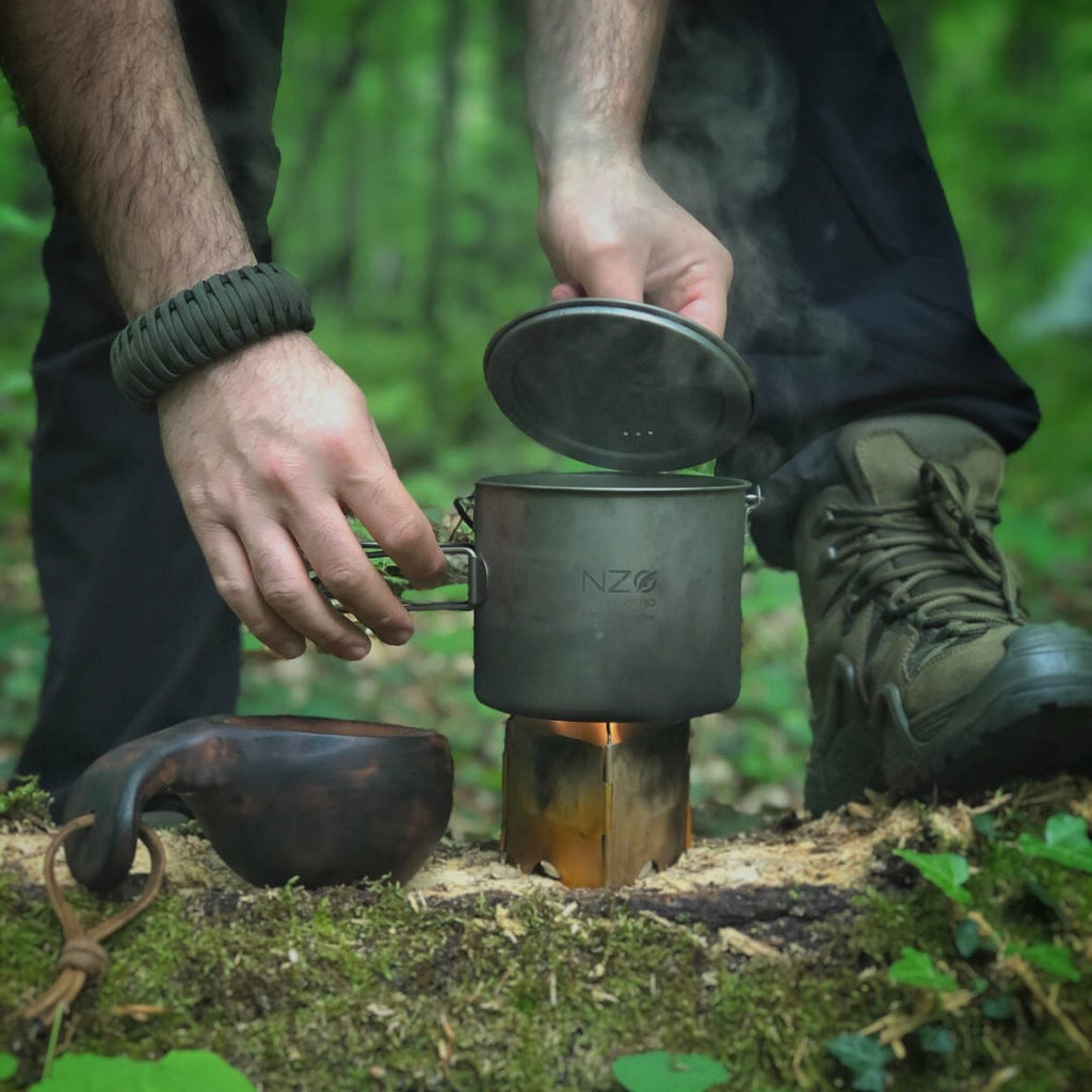 1100 ml Ultralight Titanium Cooking Pot – Backpacking & Outdoor Cookware