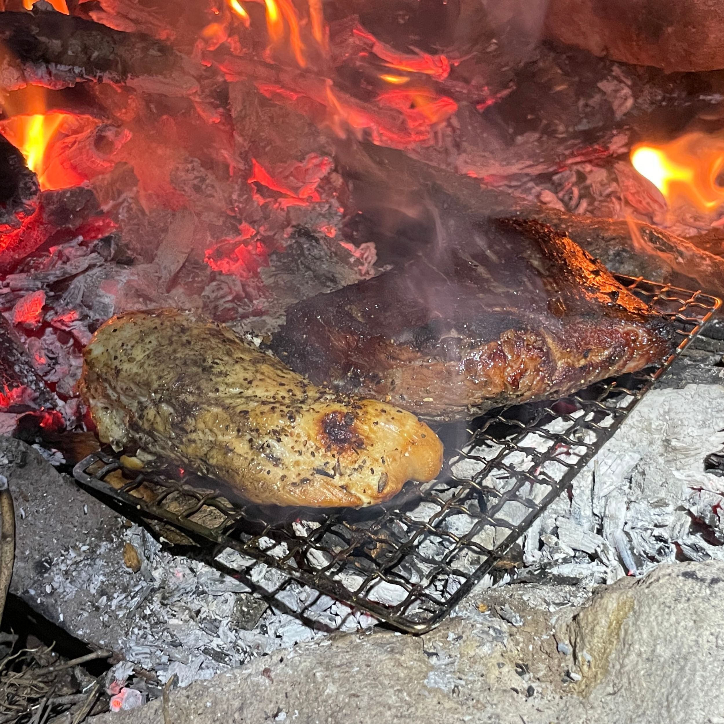 Stainless Steel Outdoor Camping Grill – Portable BBQ Cooking Rack