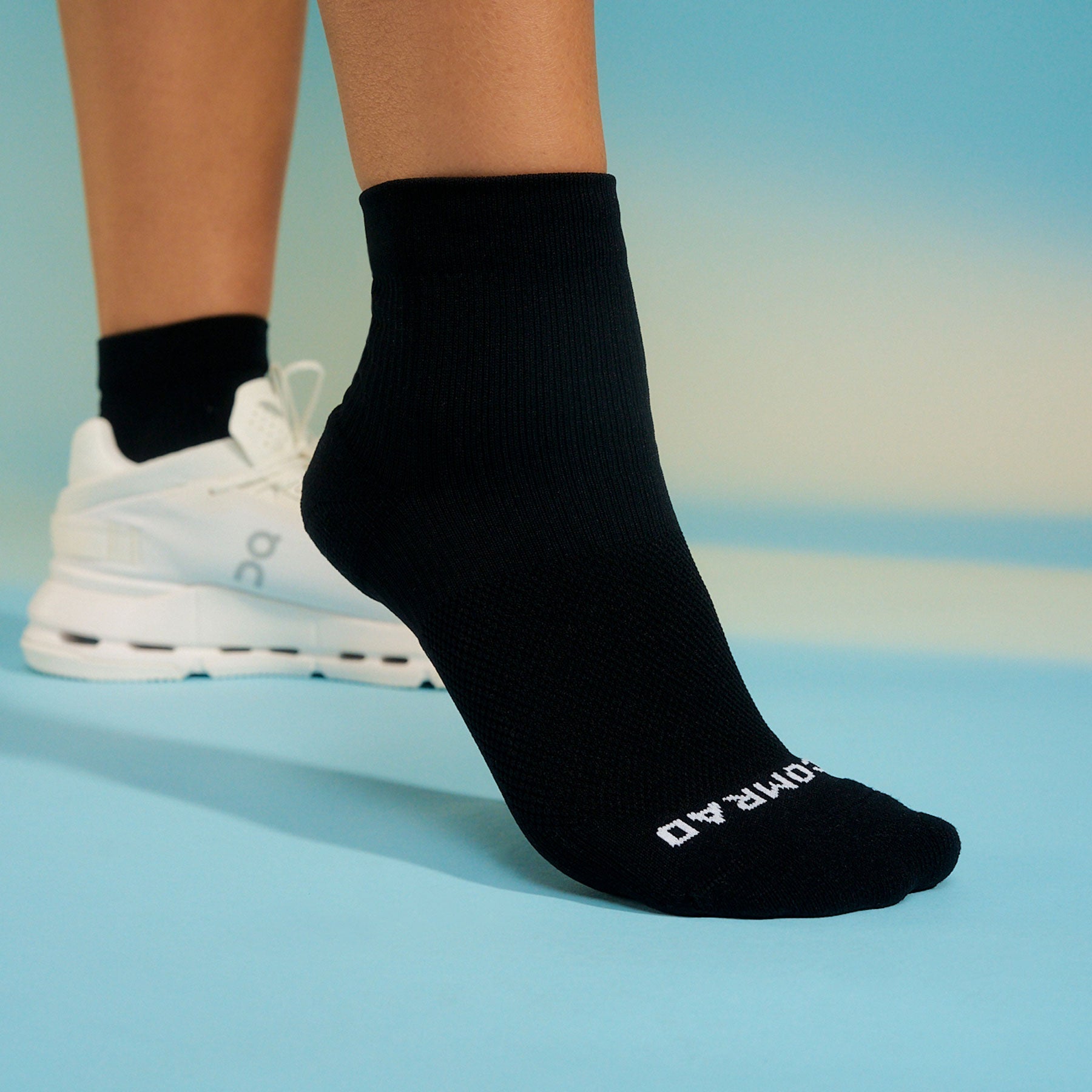 Quarter Ankle Compression Socks – Black